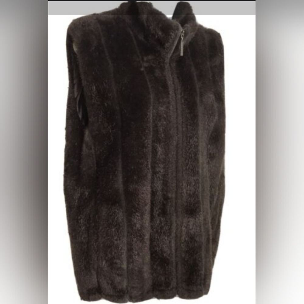 Vintage Duffel Outdoor Canada Faux Fur Full-Zip Vest